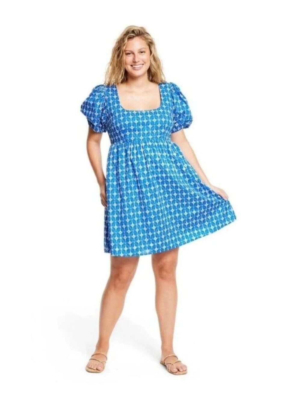 RHODE x Target Blue White Eyelet Dress Sz XXL NEW NWOT